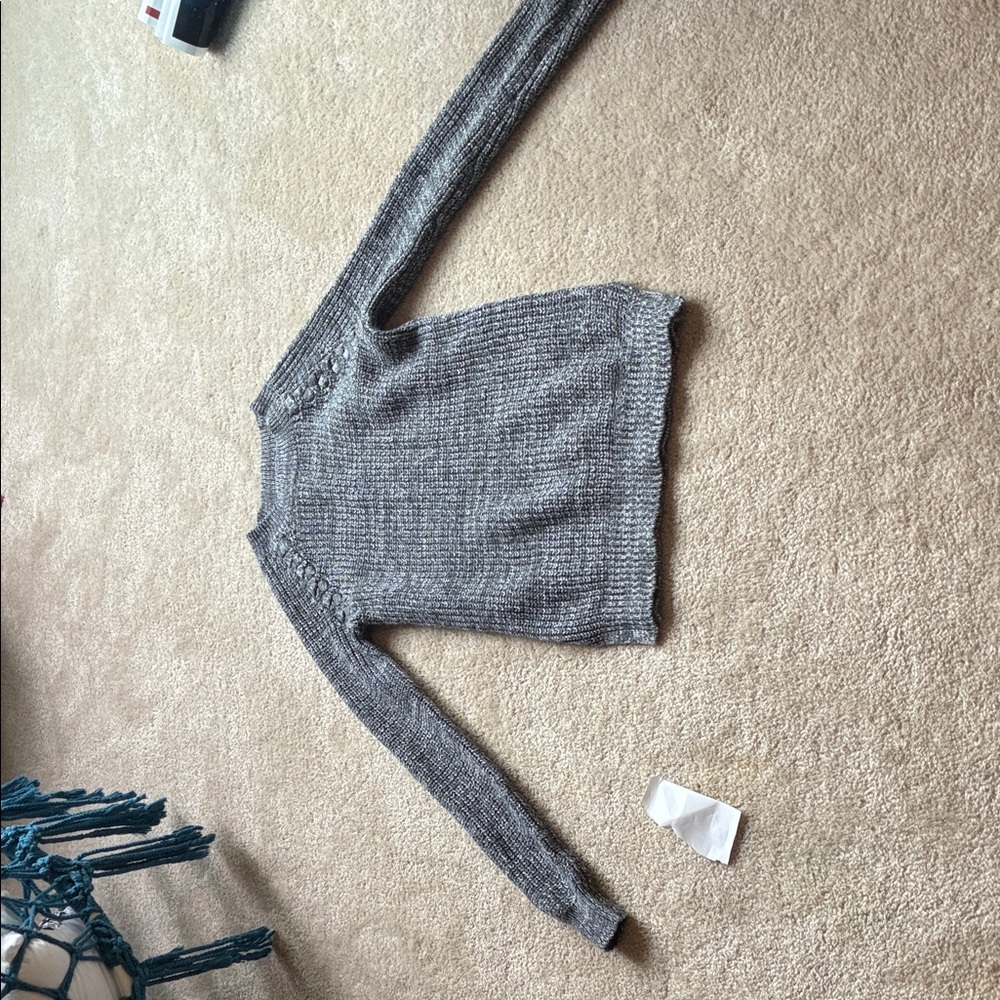 SO Women's Gray Crew Neck Sweater